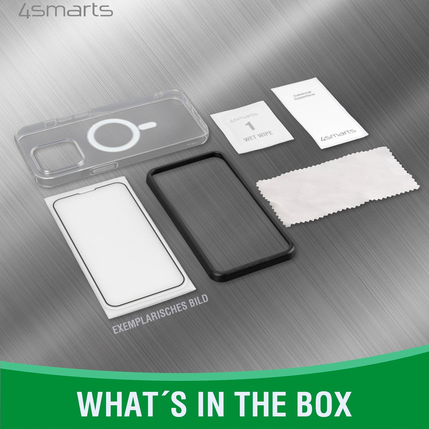 4smarts 360° Starter Set mit X-Pro Full Cover Glas, Apple iPhone 13
